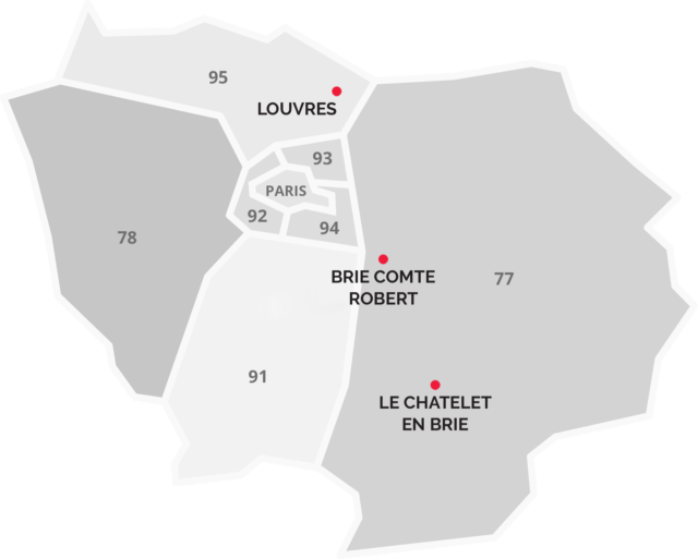 Carte des implantation Bouchard Manutention