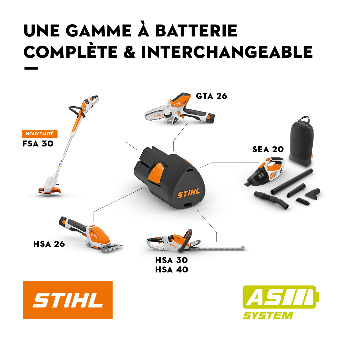 gamme à batterie stihl